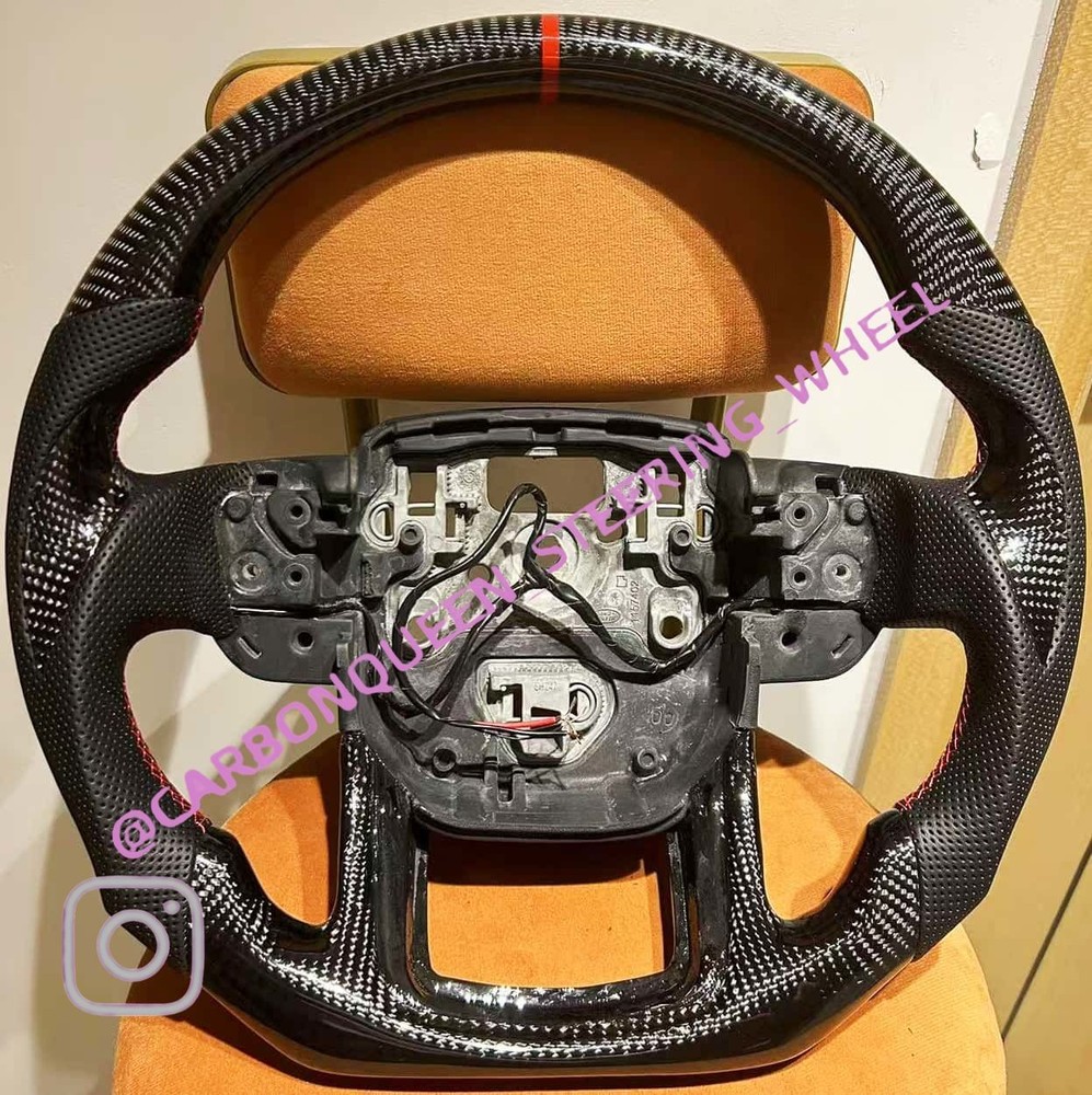 REAL  CARBON FIBER Steering Wheel FOR RANGE ROVER SPORT 14-22YEARS +HEATED