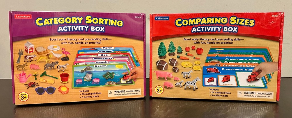 Lakeshore Comparing Sizes + Category Sorting Activity Box *NEW & SEALED*
