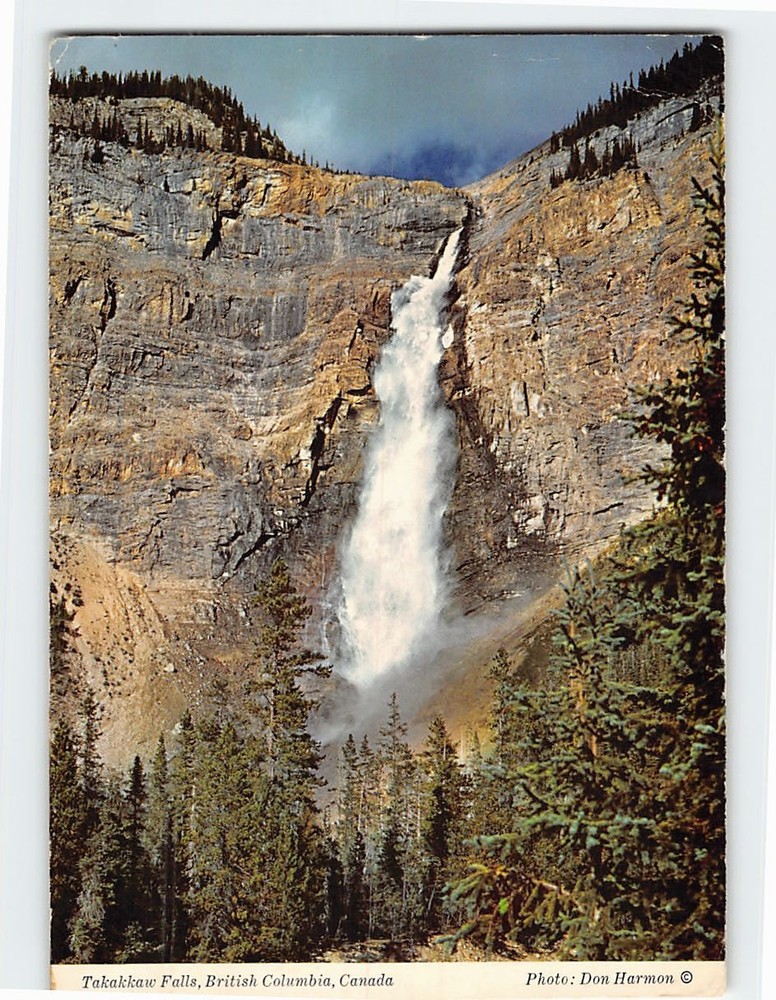 Postcard Takakkaw Falls Yoho National Park British Columbia Canada