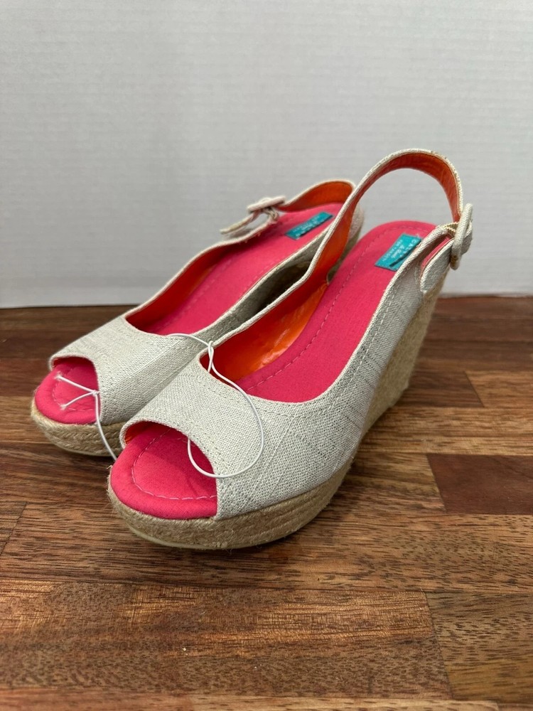 Calypso St Barth for Target Natural Rope Wedge Heels Size 8 NWT