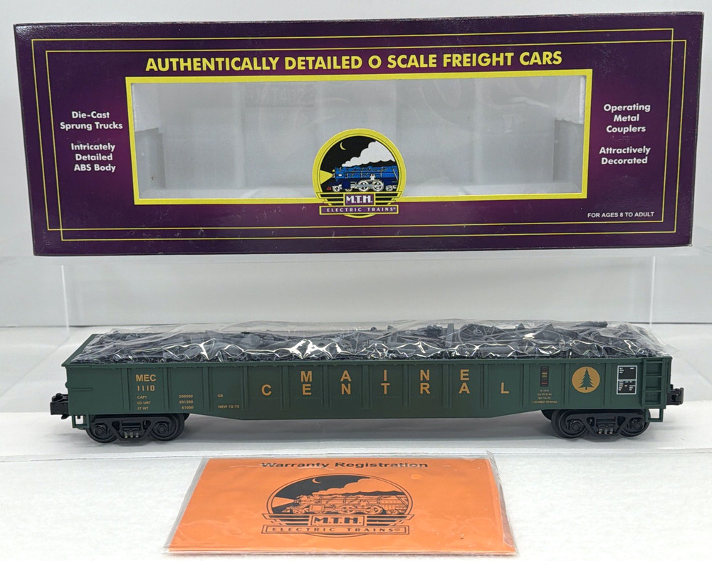 MTH Premier 20-98030 Maine Central Gondola w Junk Load O Gauge New #1110 MEC
