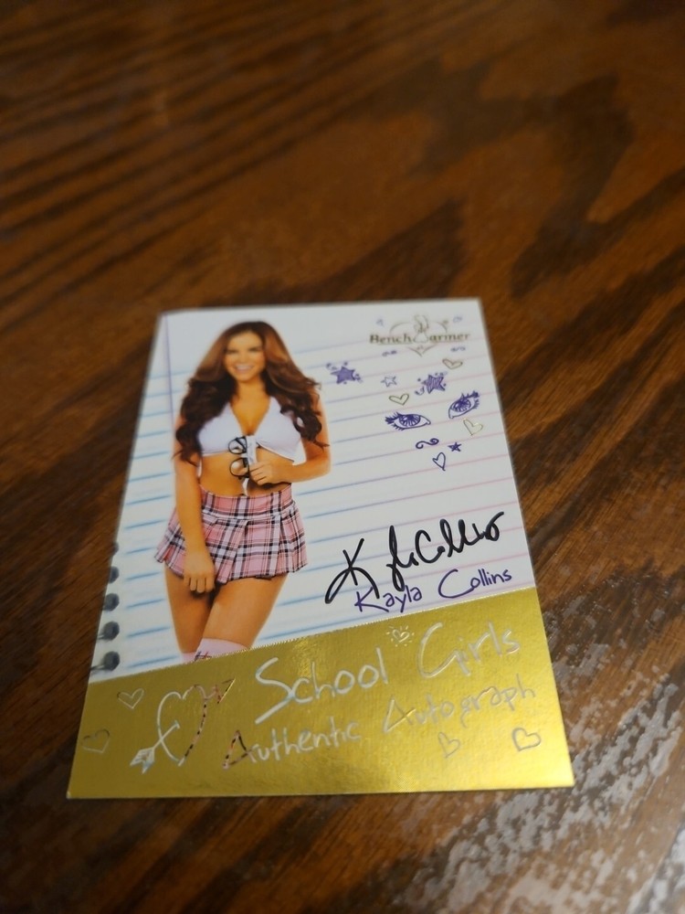 2014 Benchwarmer Hot For Teacher Autograph Gold Foil Kayla Collins #14 Playboy