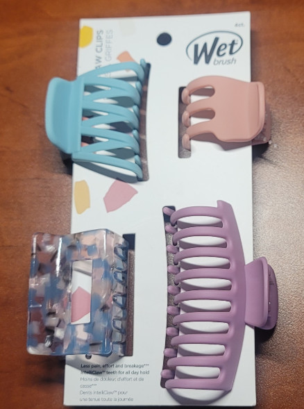 *FREE SHIP* The Wet Brush* Hair Claw Clips 4 pack multi-color NEW ladies, girls