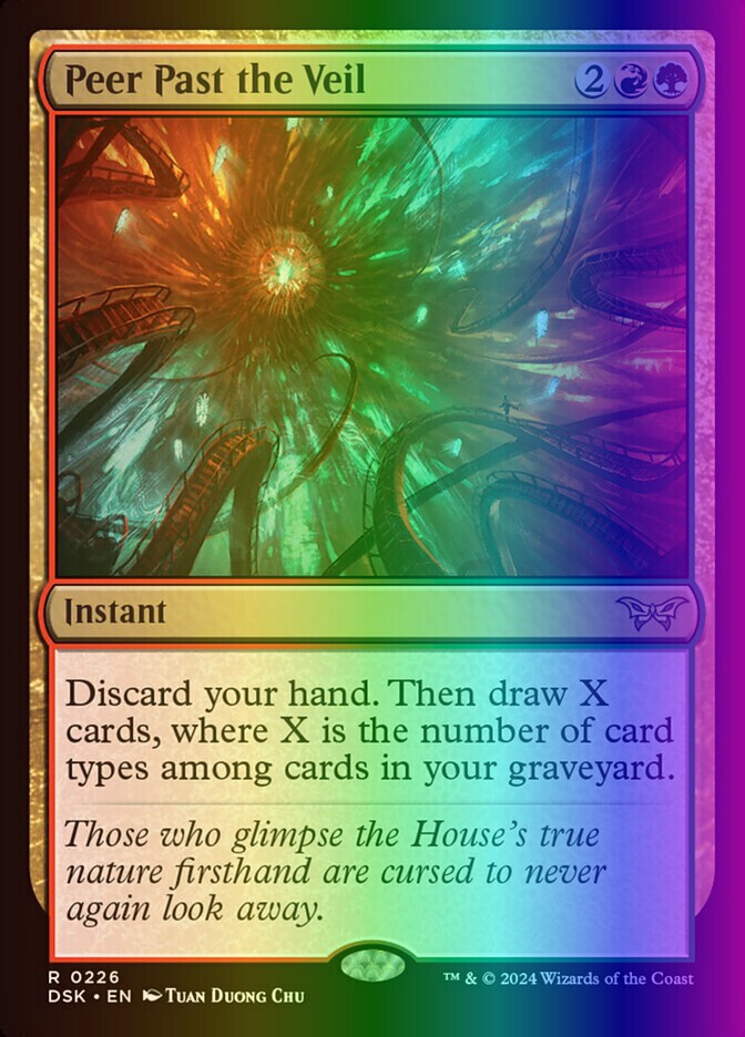 MTG Peer Past the Veil (226/499) Duskmourn House of Horror LP FOIL