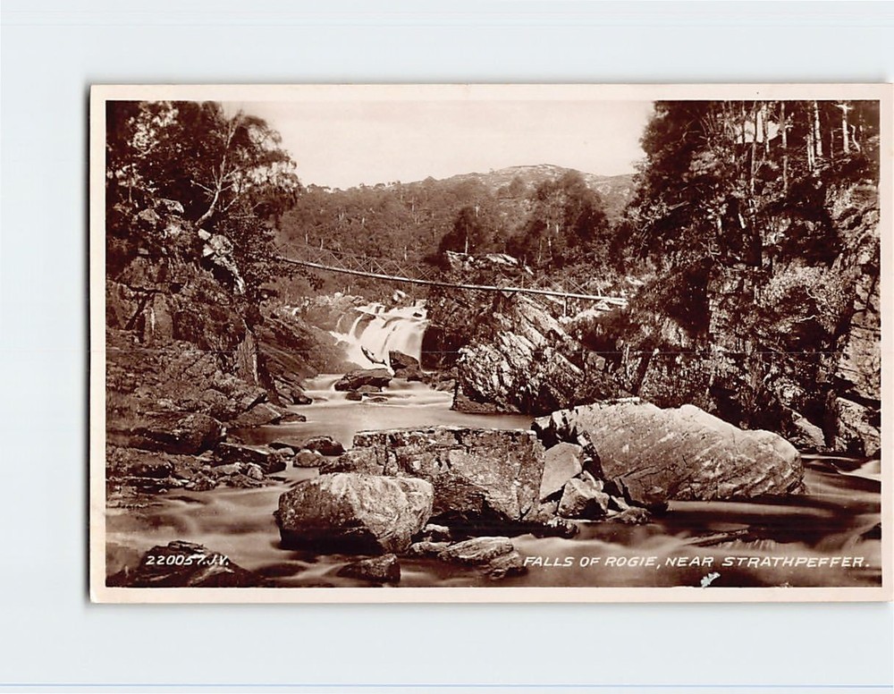 Postcard Falls Of The Rogie Strathpeffer Scotland