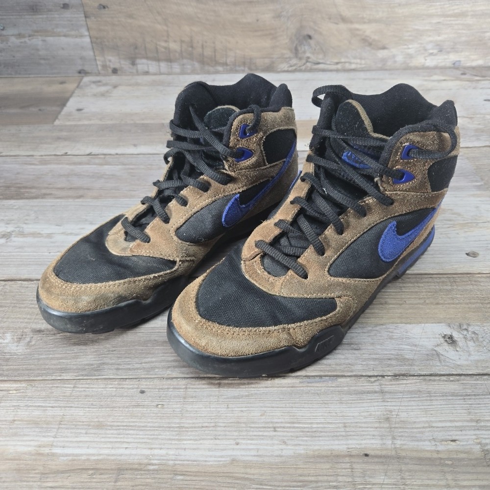 Vintage Nike ACG Caldera Hiking Boots Men's Size 8 Brown Black Blue Excellent Condition