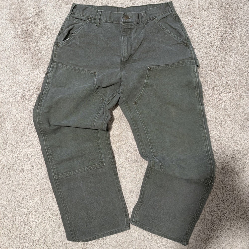Carhartt B136 MOS Double Knee Carpenter Pants Mens 34x30 Dungaree Fit