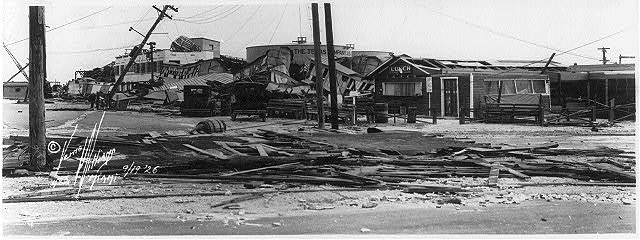 Photo:Miami Florida 1926 Hurricane Damage Storm Destruction Downtown Scene