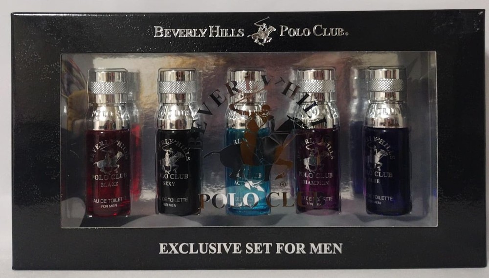Beverly Hills Polo Club Men's Exclusive Set Assorted Eau de Toilette 5 oz each
