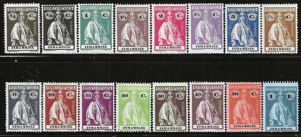 Inhambane (Mozambique-Portuguese) 1914 #72-#87 COMPLETE 