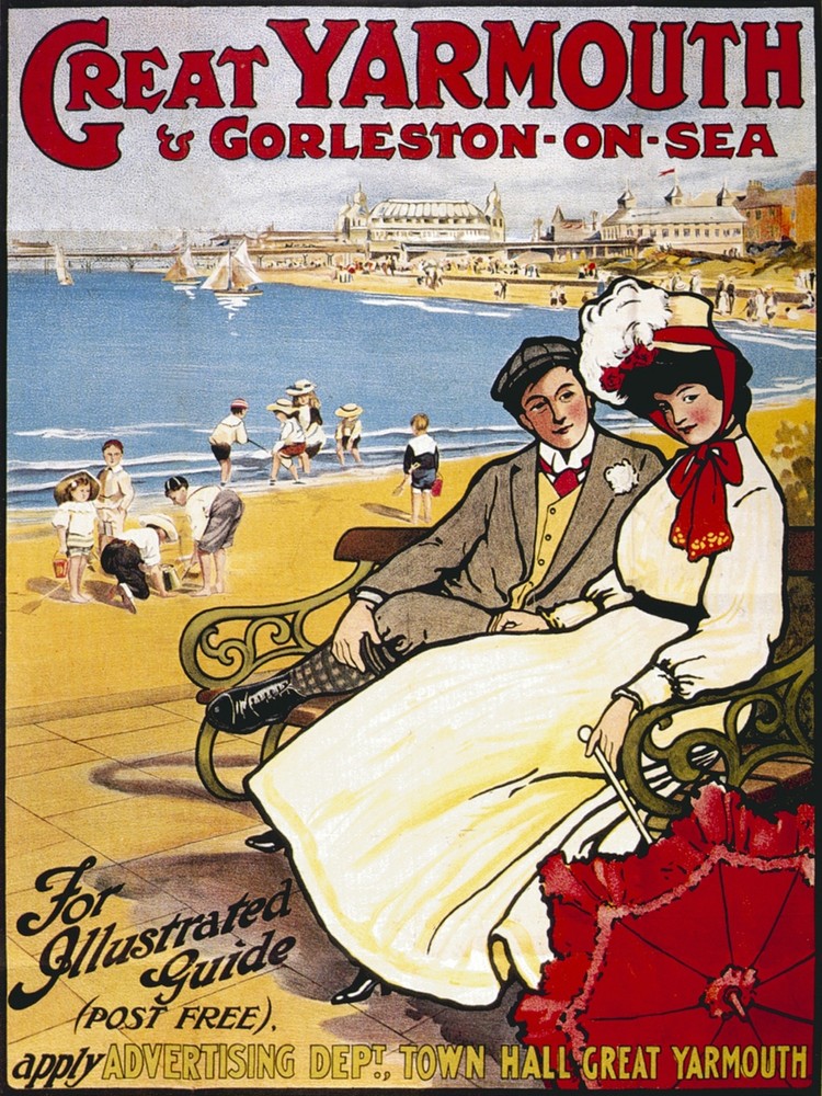 Great Yarmouth on sea Decorative Poster. Graphic Art. Wall Interior Design 2411
