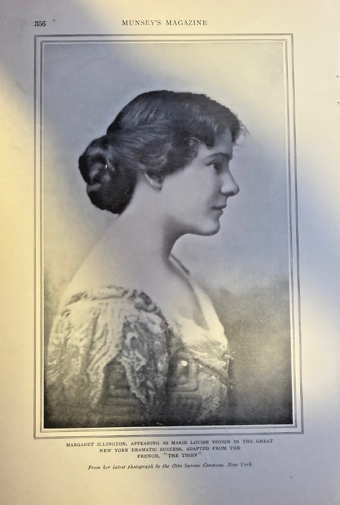 1907 Vintage Illustration Actress Margaret Illington as Marie Louise Voysin