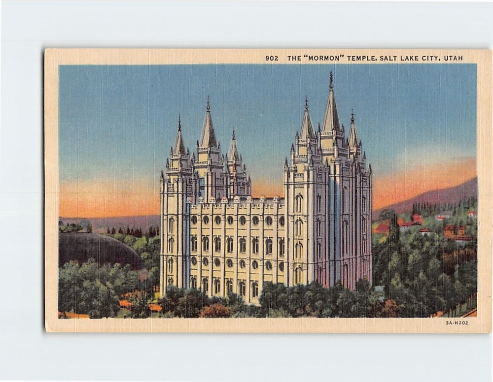 Postcard The Mormon Temple Salt Lake City Utah USA North America