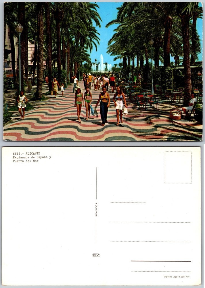 Continental Alicante Esplanade Postcard