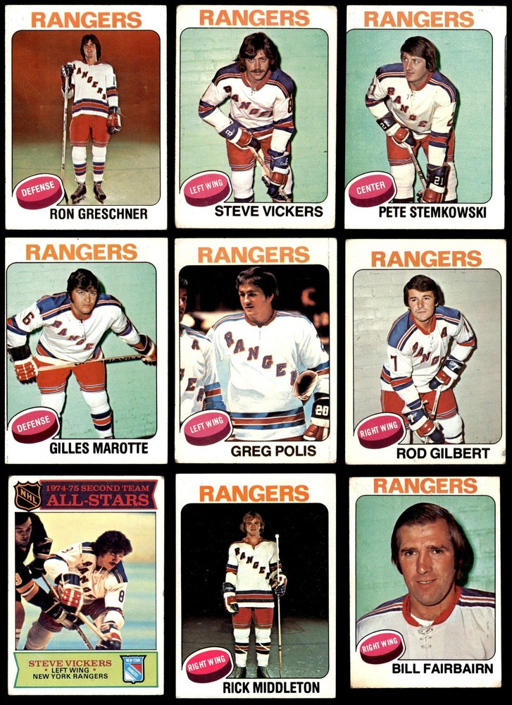 1975-76 Topps Rangers Near Team Set 2.5 - GD+ 5923911 (10 / 17 cards)