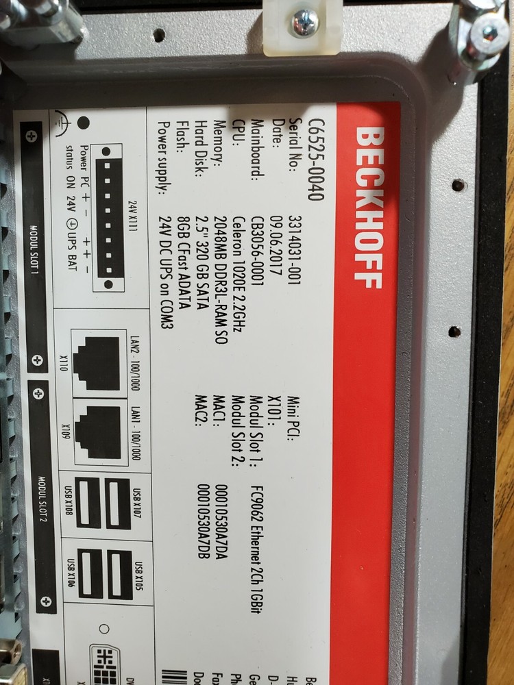 1PC New BECKHOFF C6525-0040 Industrial PC BRAND NEW B&F C6525-0040 FREE SHIP US