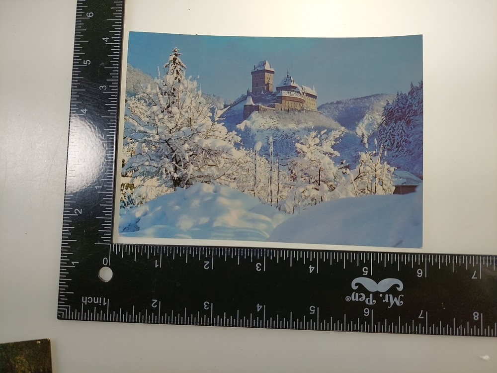 Czech Republic Karlštejn Castle Postcard Vintage 📬📨 (B)