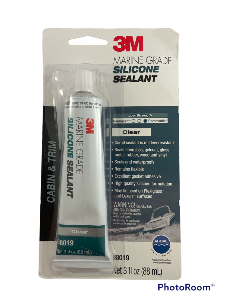 3M Marine Grade Silicone Sealant~Clear~08019~3 oz~Seals & Waterproofs~removable