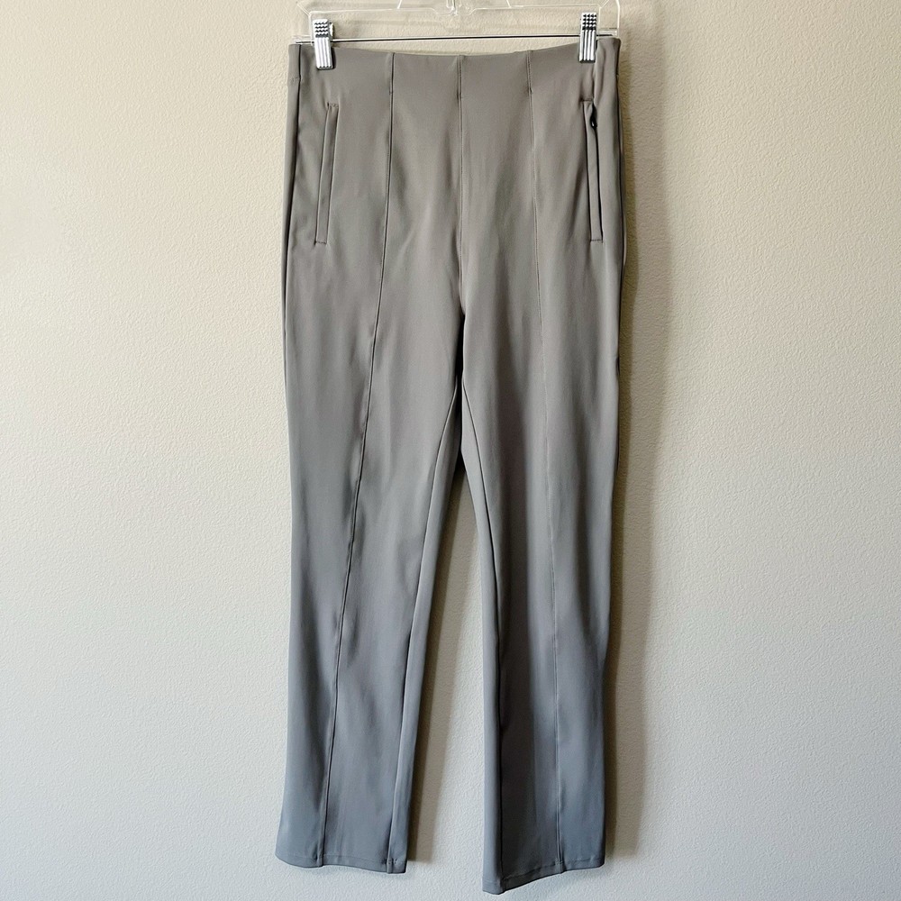 Halara High Waisted Skinny Work Pants with Side Zip Pockets Gray Size Medium New