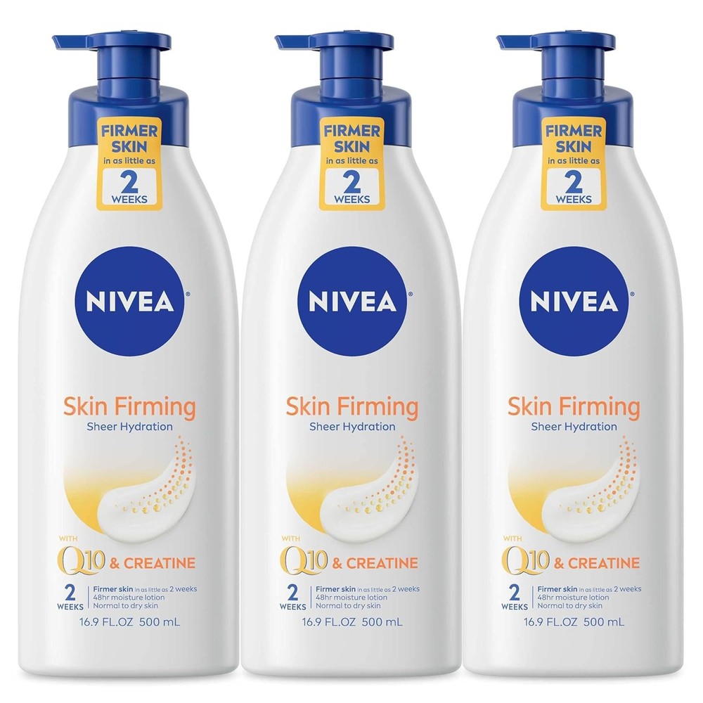 NIVEA Sheer Hydration Skin Firming Body Lotion 16.9 Fl Oz Pack of 3