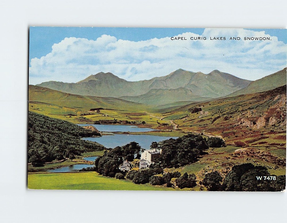 Postcard Capel Curig Lakes & Snowdon Wales