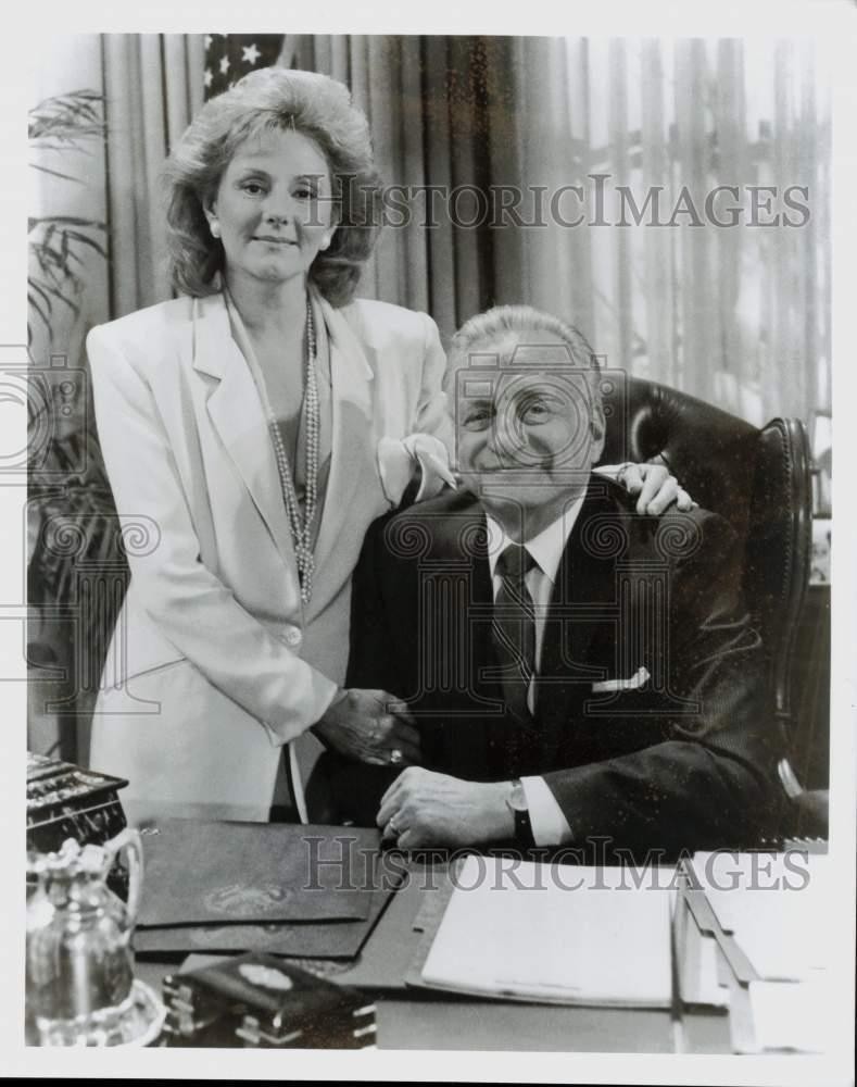 1987 Press Photo George C. Scott and Carlin Glynn in 