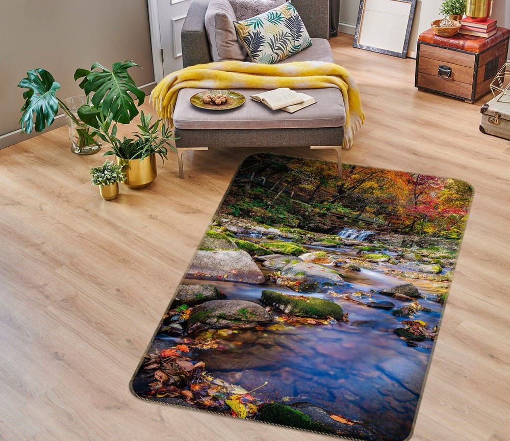 3D Bricks Leaves ZHUC2520 Game Non Slip Carpet Mat Photo Carpet Amy