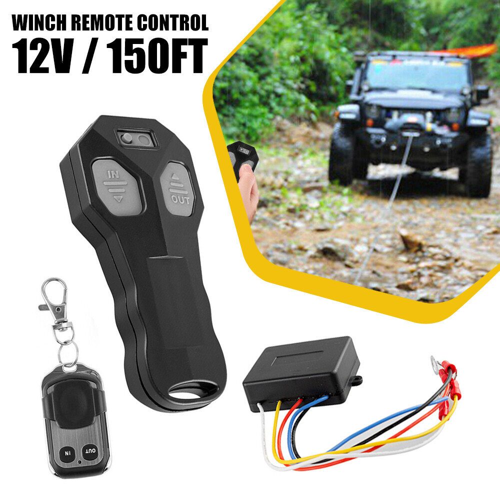 Car Vehicle Winch Wireless Remote Control Transmitter Receiver 150ft Easy M