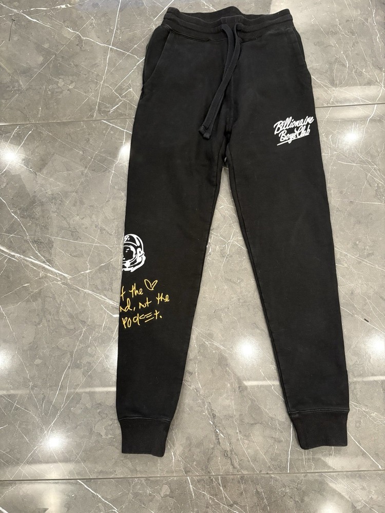 Billionaire Boys Club BBC Astronaut Script  Sweatpant Joggers Small Black