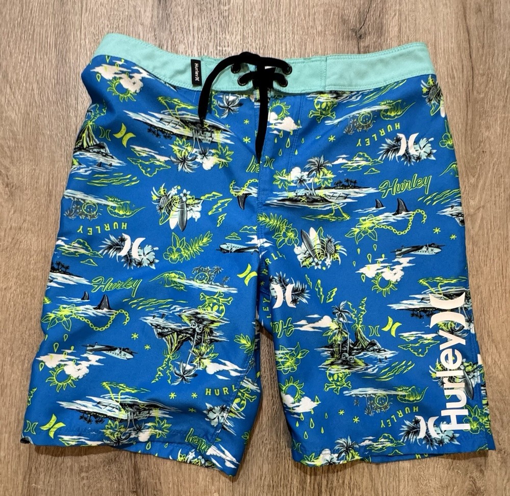 Hurley Board Shorts 14/27 Big Boys Excellent Condition
