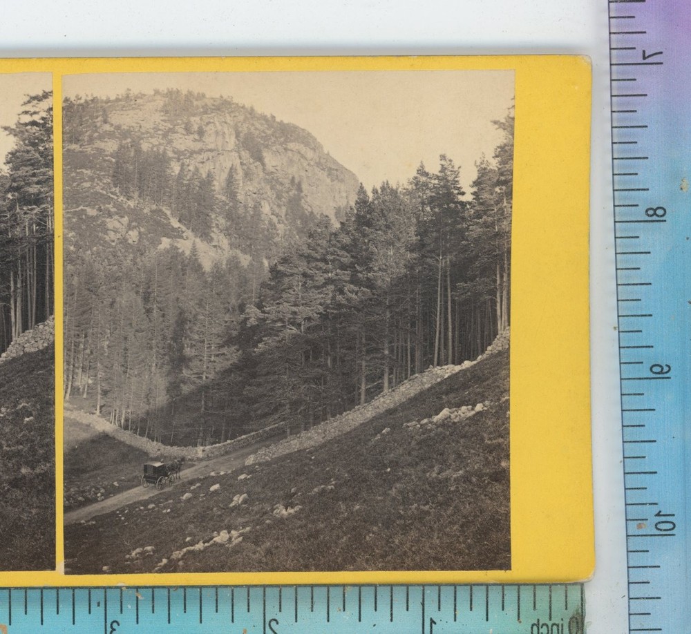 Entrance to Pass of Ballater Scotland G.W. Wilson Stereoview
