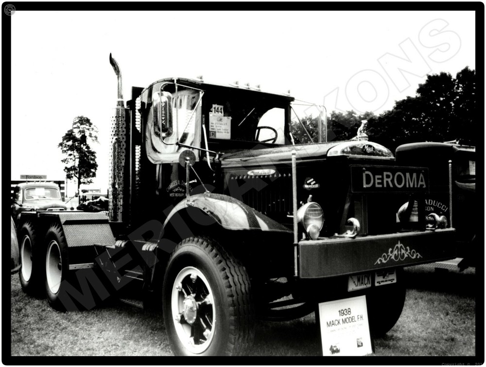 Mack Trucks New Metal Sign: 1938 Model FH at 1990s Truck Show