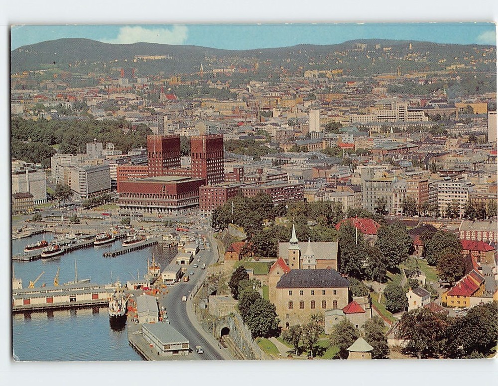 Postcard Aerial View Oslo Norway