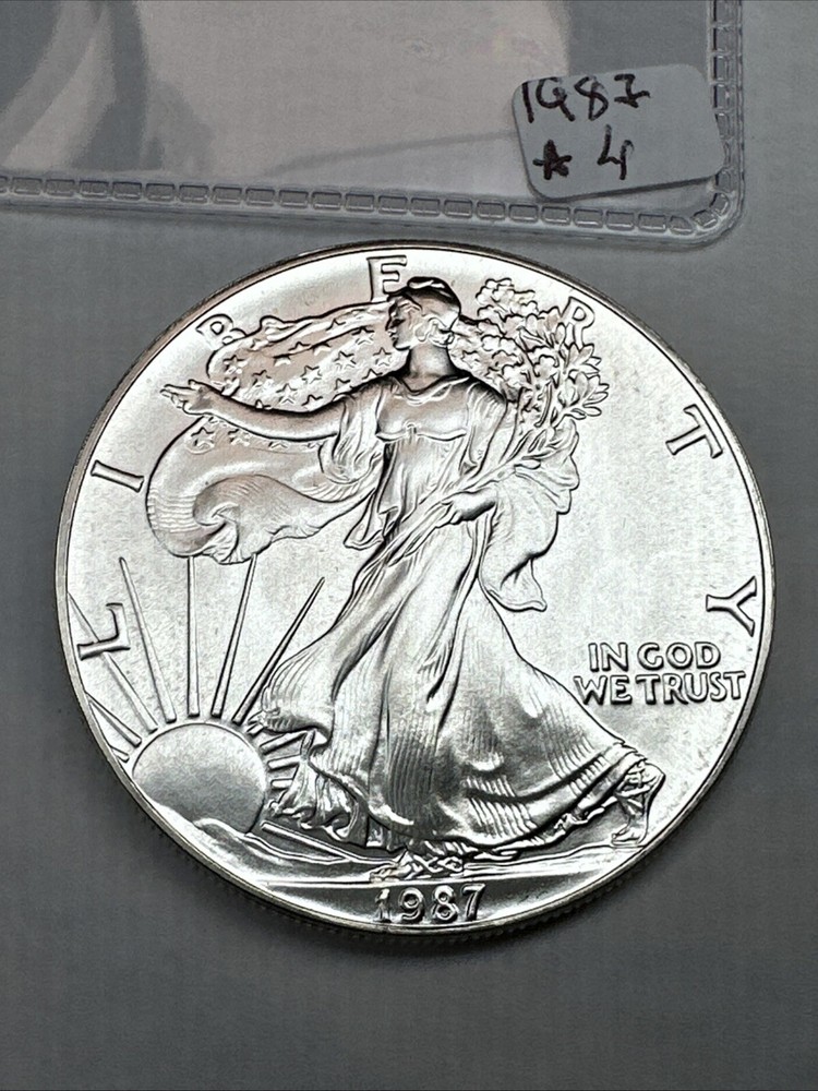 1987 American Silver Eagle 1 Oz .999 Fine Silver Uncirculated BU Second Year