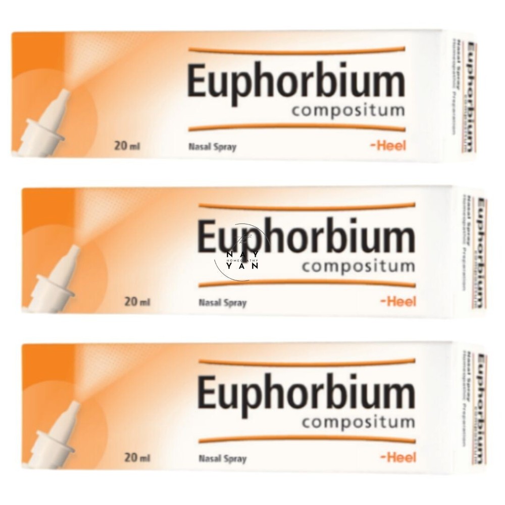 Euphorbium Compositum 20ml HEEL Nasal Spray Homeopathic Solution 3 PACK