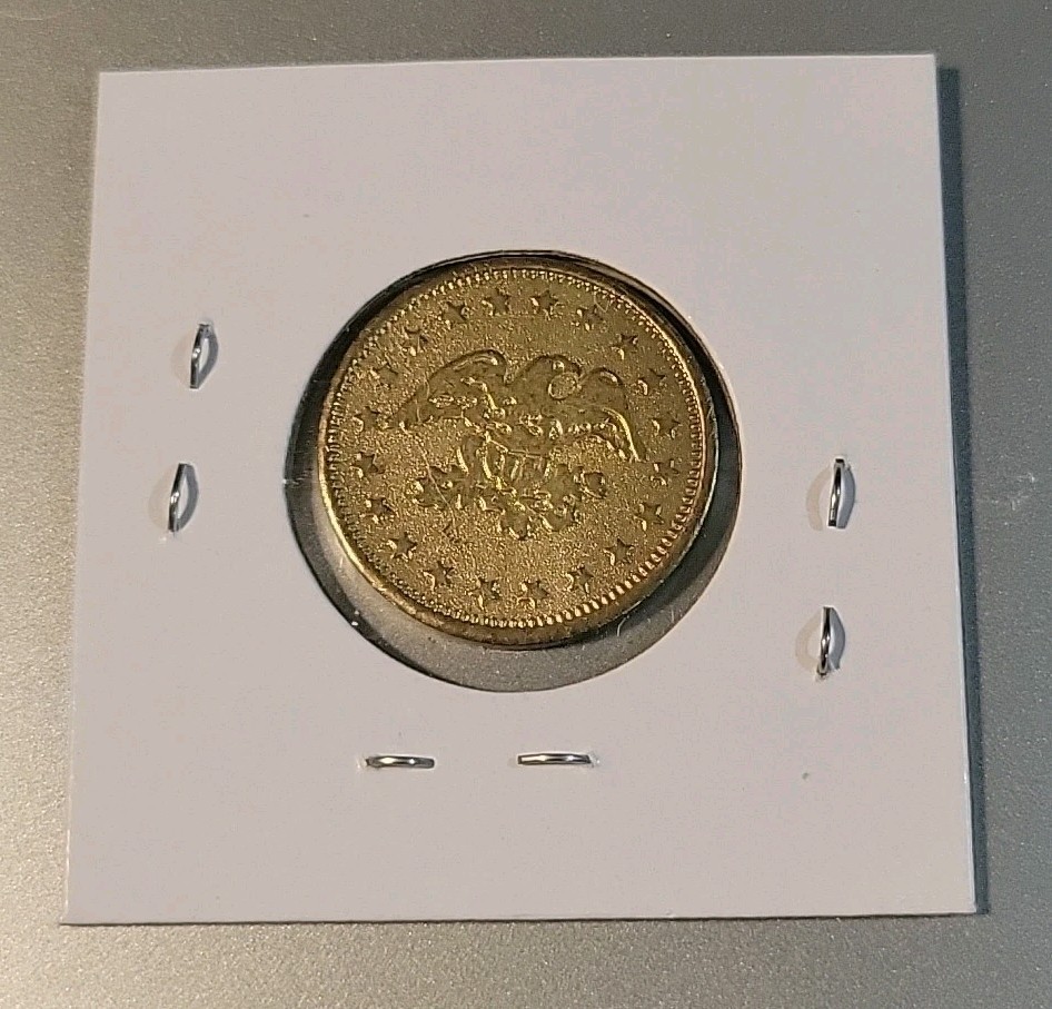 Retro Amusement Token Eagle Crest Shield Stars No Cash Value Game Coin Vintage