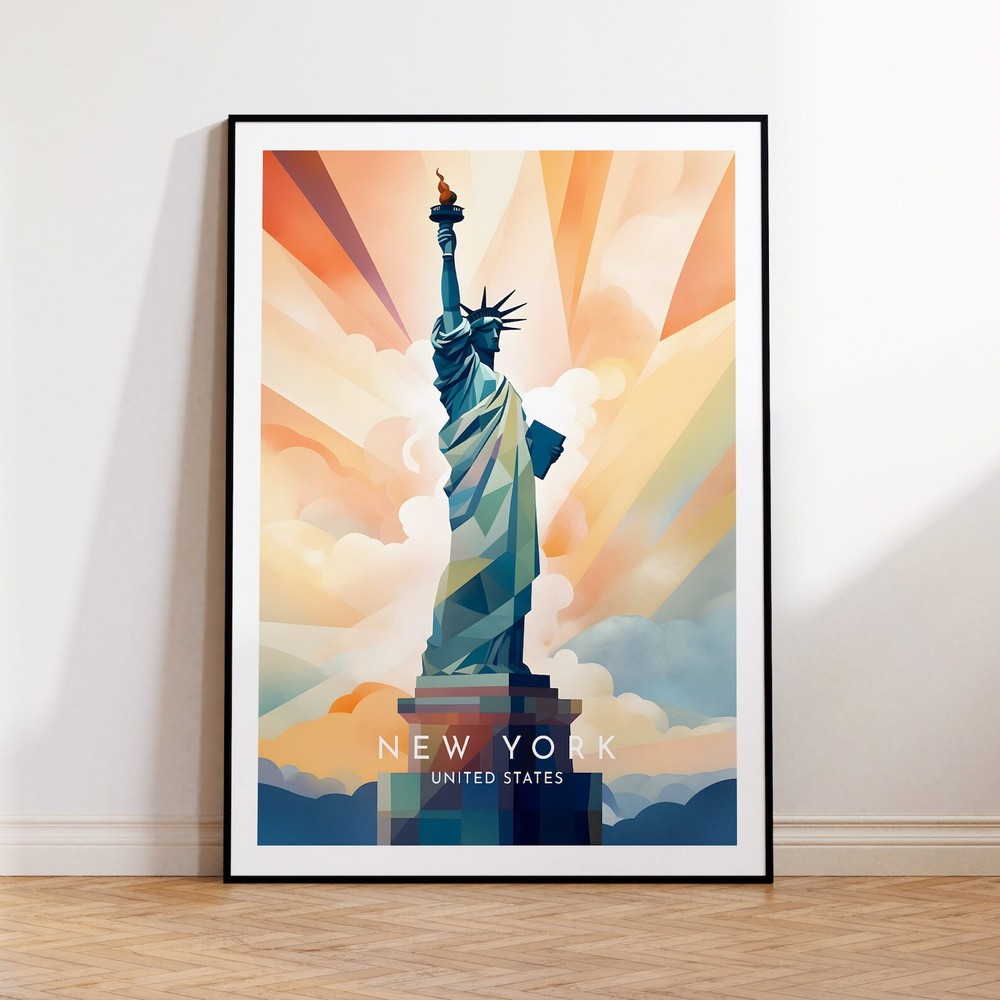 New York Travel Print United States New York Poster Home Decor Gift Print Or