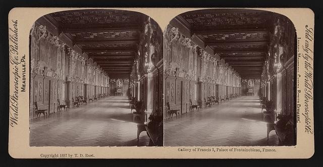 Photo:Gallery of Francis I, palace of Fontainebleau, France