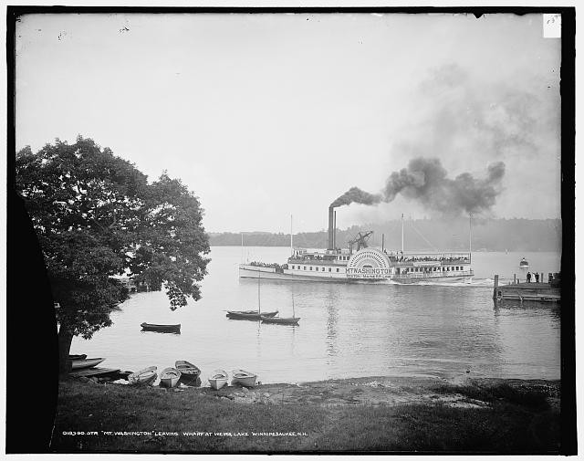 Photo:Weirs NH Lake Winnipesaukee Str Mt Washington Steamboat 1900s Wharf