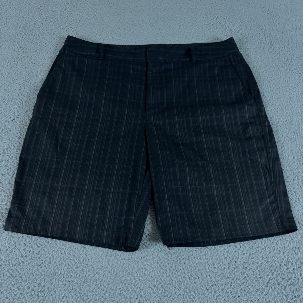 Under Armour Shorts Mens 36 Black Plaid Chino 10