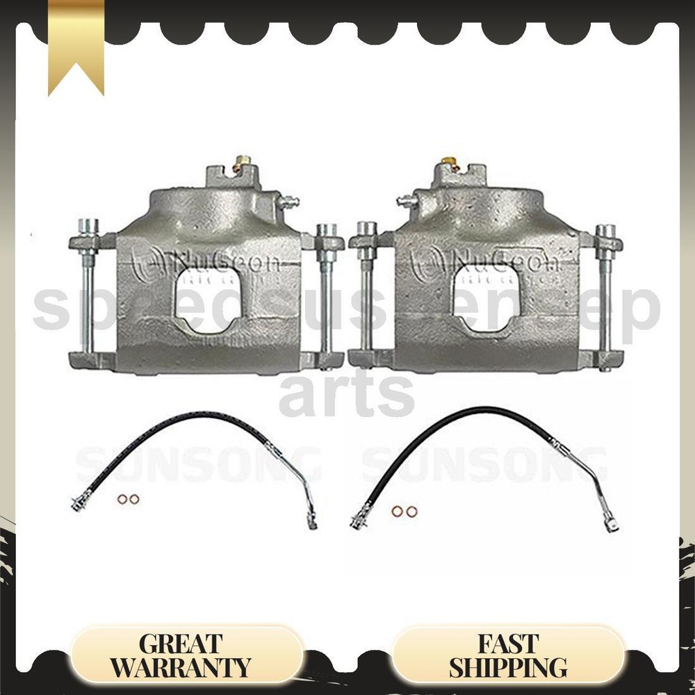 1981 GMC K2500 & Suburban Front Brake Caliper Set with 4pcs Brake Hoses
