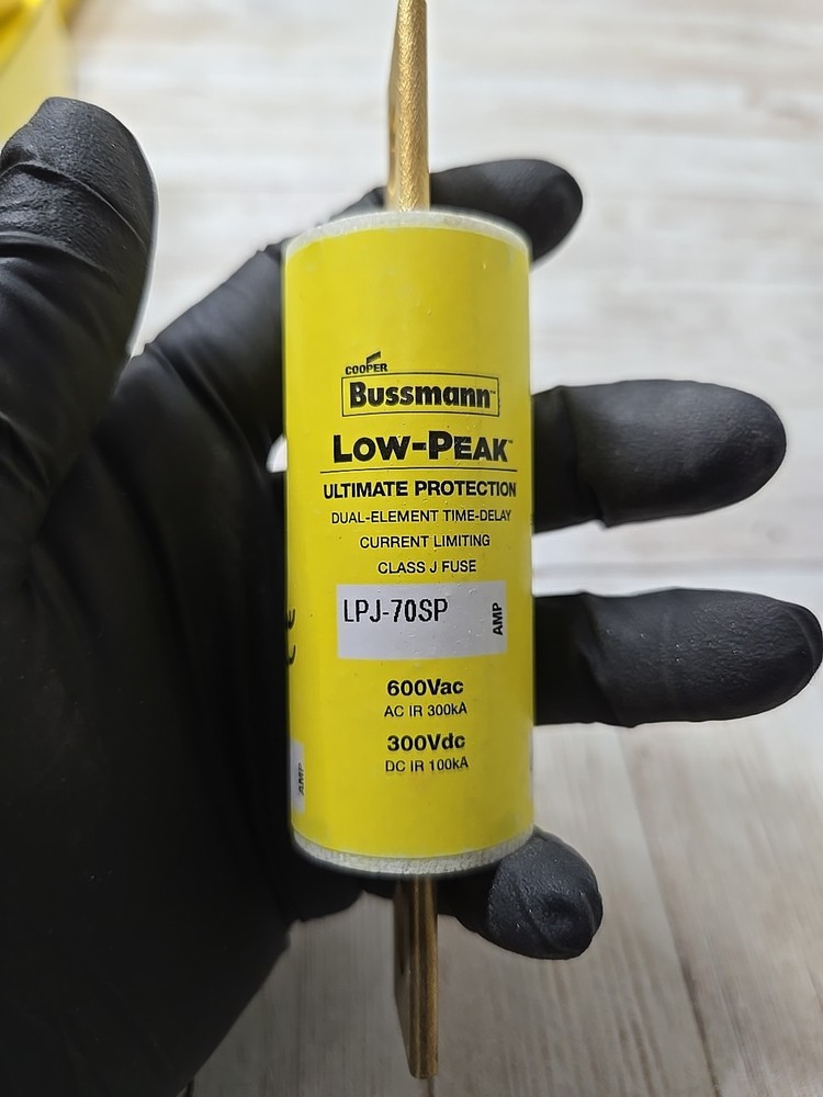 Bussmann Lpj-70Sp Fuse, 70 Amp, 600 Vac, 300 Vdc, Low-Peak Class J,