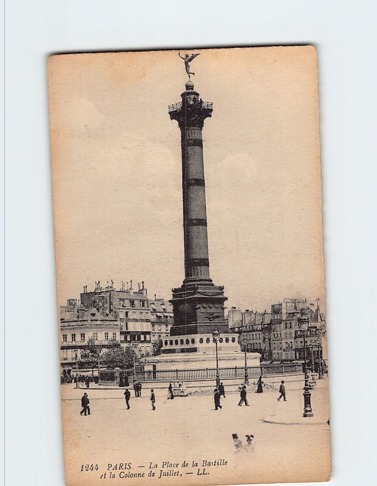 Postcard July Column Place de la Bastille in Paris France