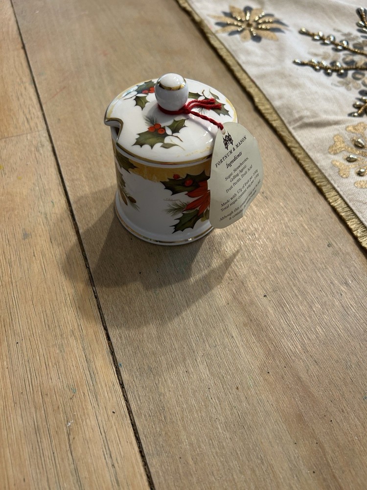 fortnum and mason Marmalade Jar. Fine Bone China. Holiday Design