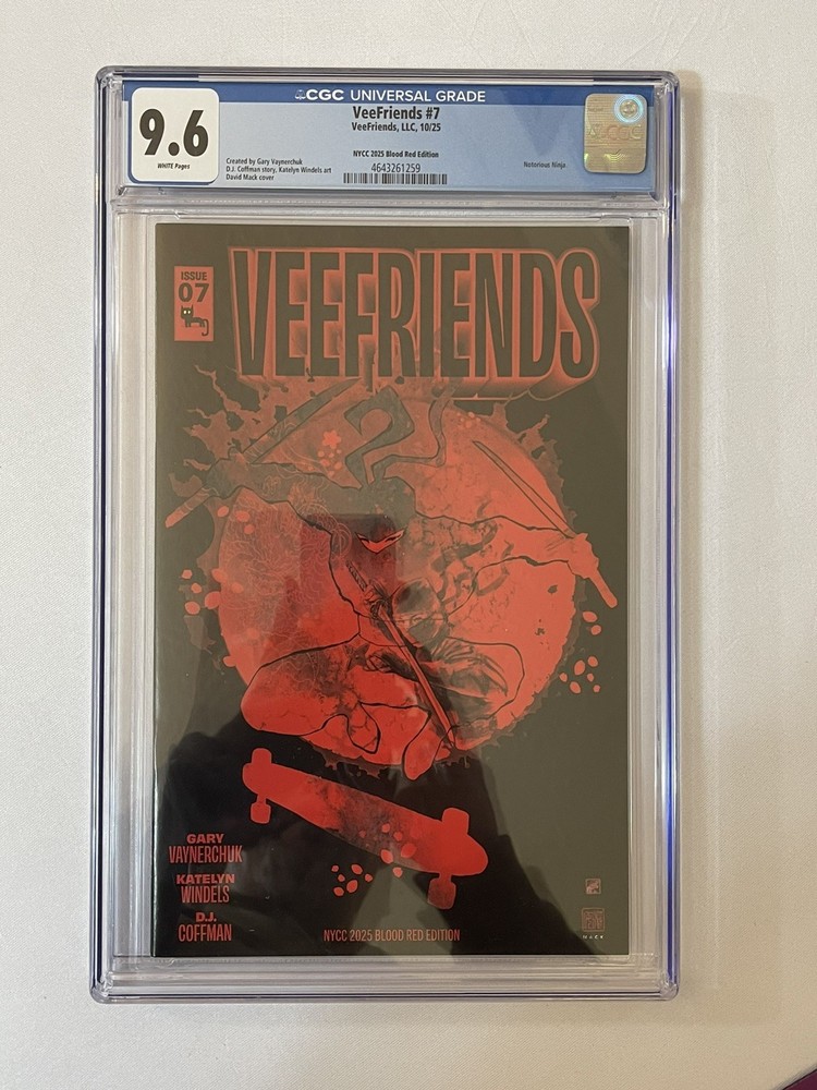 VeeFriends Comic 7 CGC 9.6 Blood Red Notorious Ninja 1st App David Mack Gary Vee