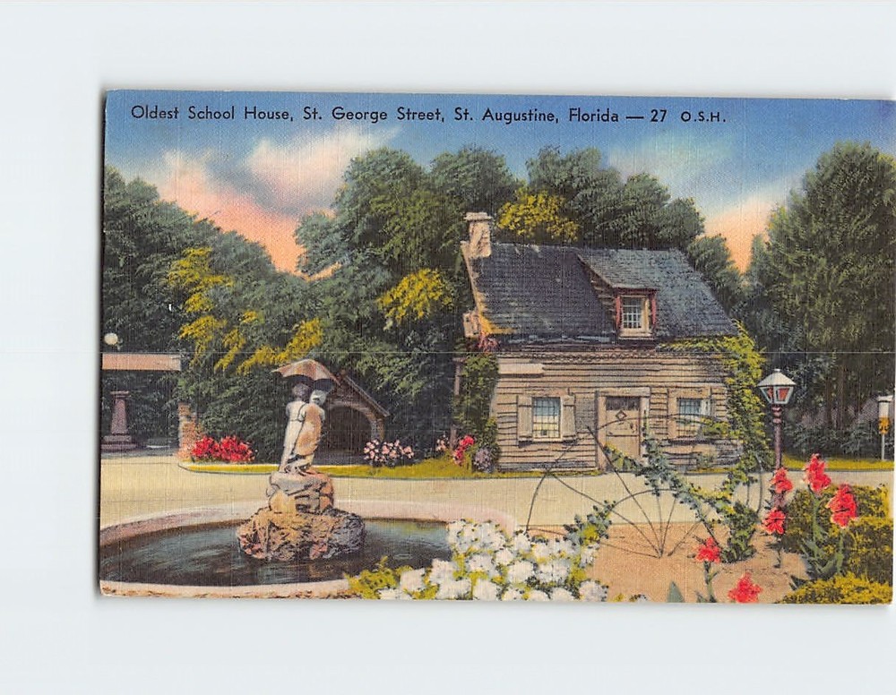 Postcard Oldest School House St. George Street St. Augustine Florida USA