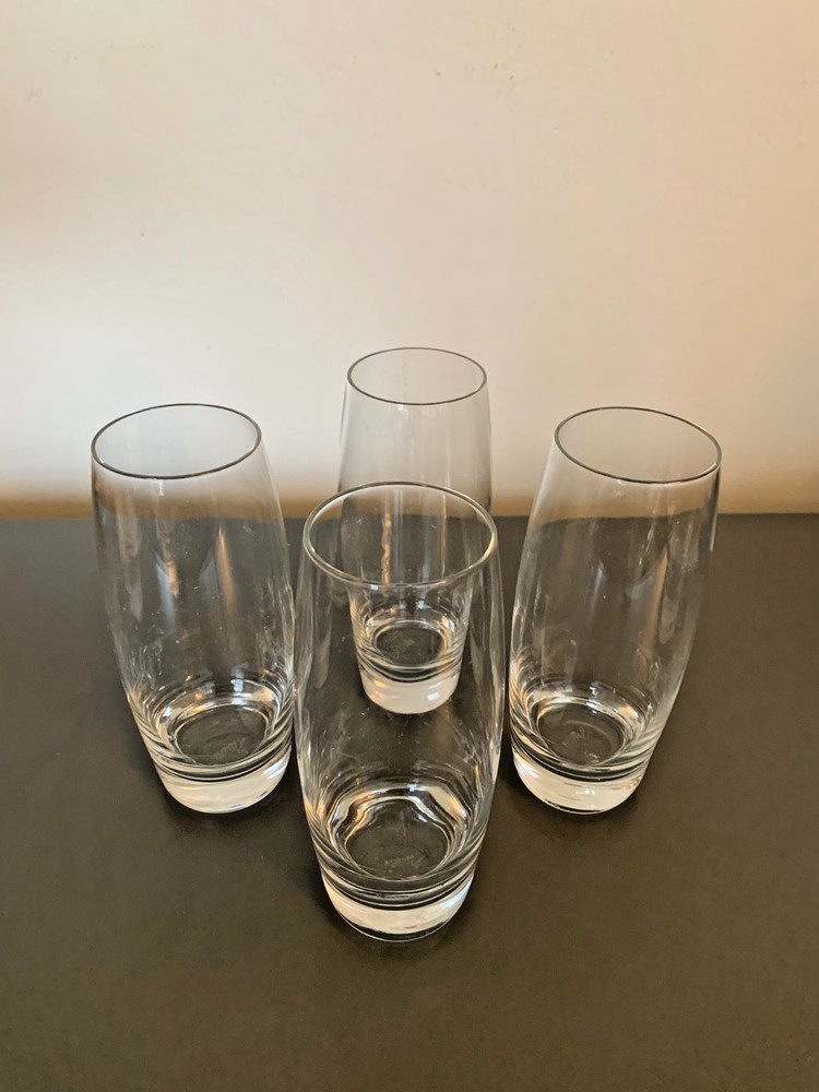 Master’s Reserve Tall Highball Glasses Set of 4 | Clear Heavy Base