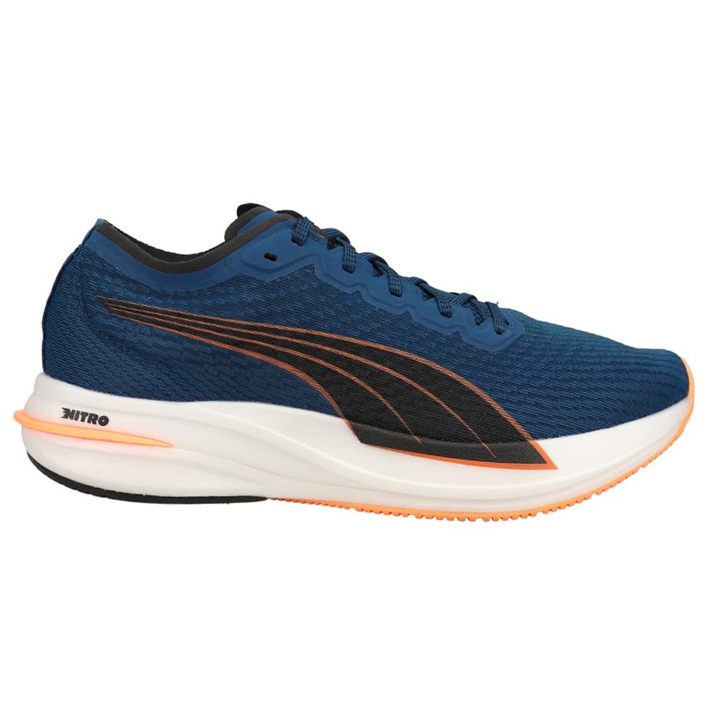 PUMA Deviate Nitro Mens Blue Running Sneakers Athletic Shoes 194449-12