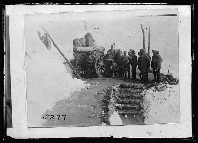 Italy Italian Front July 1918 Mountain Gun Position WWI Artillery Crew