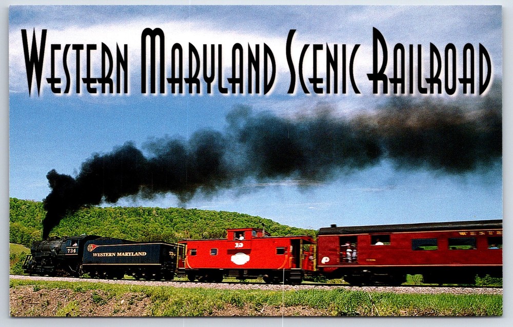 Train~Western Maryland Scenic Railroad~Baldwin 1916~Helmstetter Curve~1950s PC